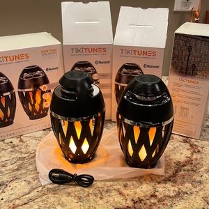 New!! Tiki Tunes Set of 2 Bluetooth Speakers